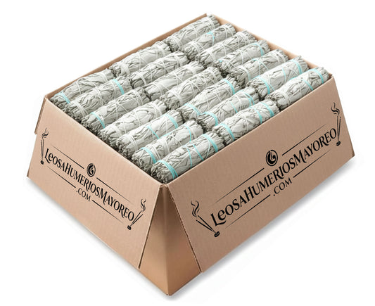 Caja de 100 Sahumerios de Salvia Blanca Natural – Mayoreo